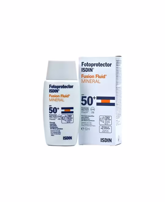 ضد آفتاب ایزدین فلوئید فیوژن مینرال  SPF50 با حجم 50 میلی لیتر
