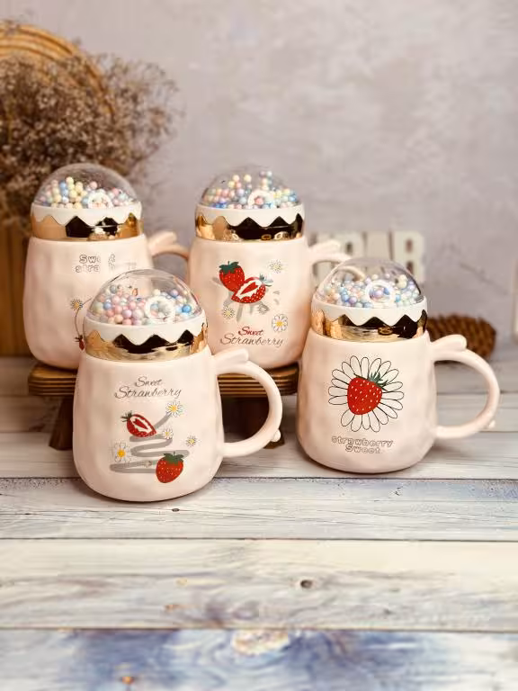 ماگ طرح توت فرنگی کد 3479