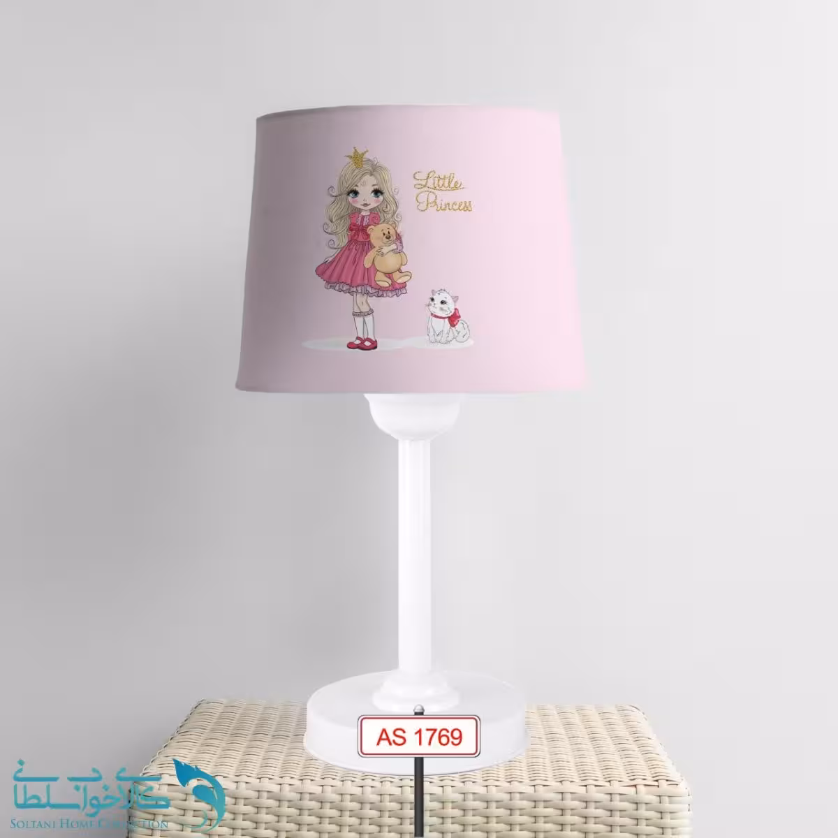 آباژور اتاق کودک طرح دختر و گربه کد A1769