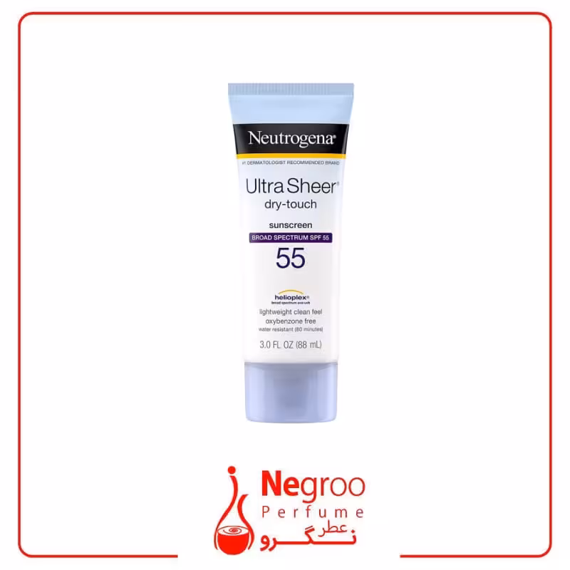 کرم ضد آفتاب بی رنگ نوتروژینا مدل ultra sheer 55
