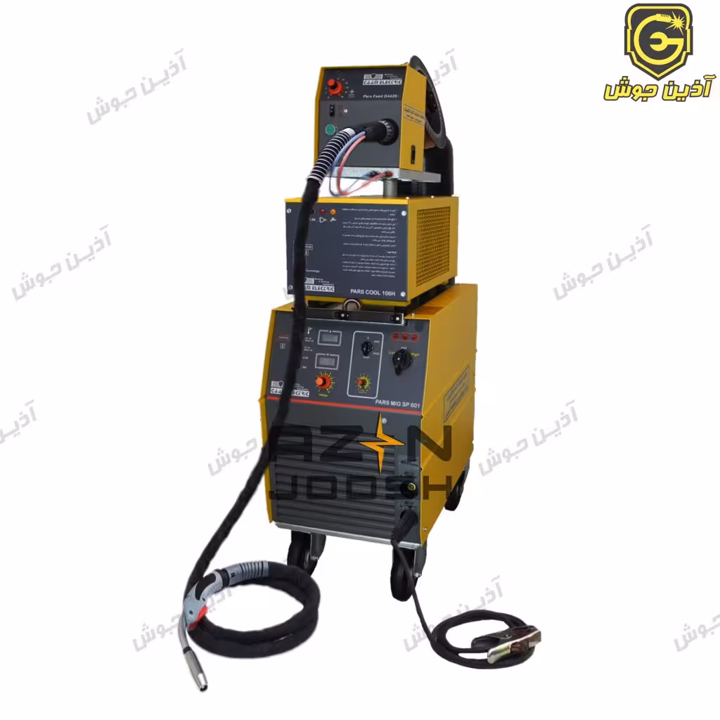 دستگاه جوشکاری CO2 گام الکتریک/جوشا مدل هوا خنک PARS MIG SP 601 -SHIPYARD  با intercable مخصوص 50 متری (سه فاز-ترانسی)