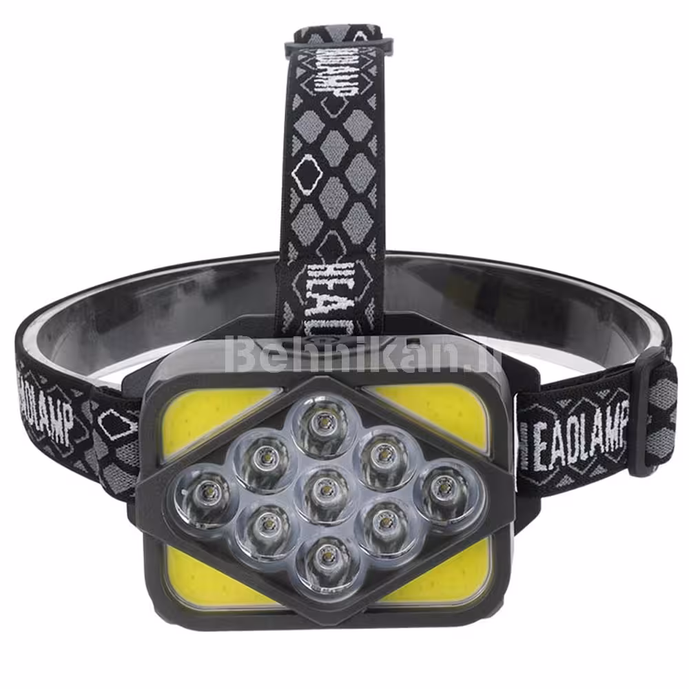 چراغ پیشانی 9 لامپ مدل H09 کد 18294