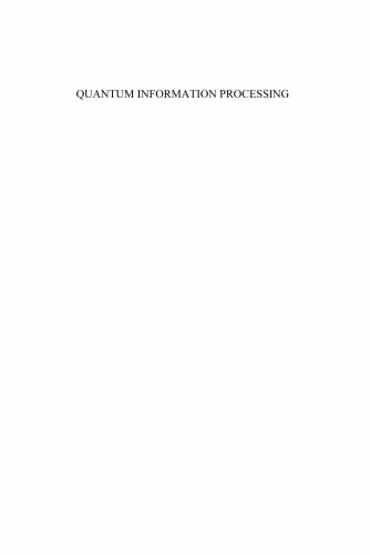 خرید و دانلود نسخه کامل کتاب Quantum information processing: from theory to experiment