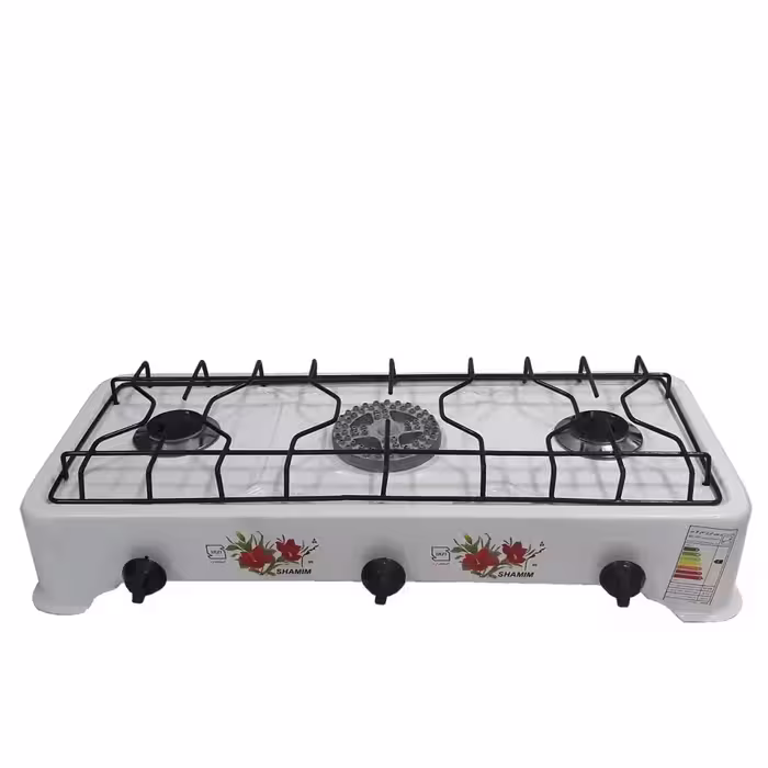 اجاق گاز رومیزی شمیم کد 22020 سه شعله معمولی و ساده