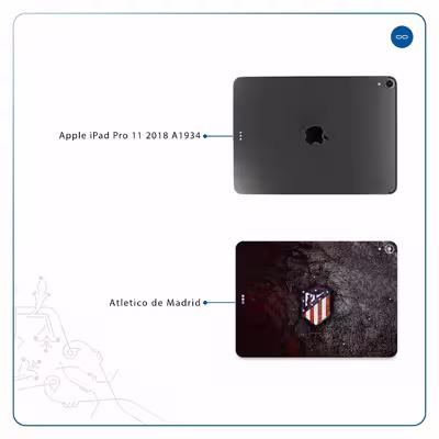برچسب پوششی ماهوت مدل Atletico de Madrid مناسب برای تبلت اپل iPad Pro 11 2018 A1934