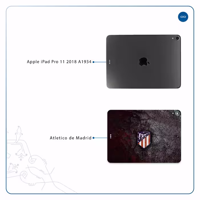 برچسب پوششی ماهوت مدل Atletico de Madrid مناسب برای تبلت اپل iPad Pro 11 2018 A1934