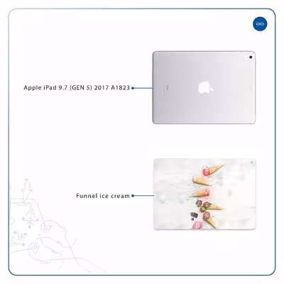 برچسب پوششی ماهوت مدل Funnel ice cream مناسب برای تبلت اپل iPad 9.7 (GEN 5) 2017 A1823