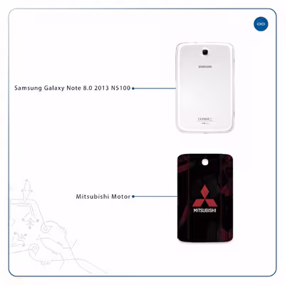 برچسب پوششی ماهوت مدل Mitsubishi Motor مناسب برای تبلت سامسونگ Galaxy Note 8.0 2013 N5100