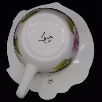  ست فنجان و نعلبکی سرامیکی هیوا طرح نسترن کد 10880927