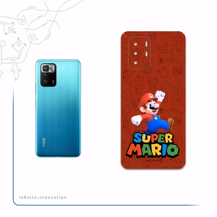 برچسب پوششی ماهوت مدل Super-Mario-Game مناسب برای گوشی موبایل شیائومی Poco X3 GT 5G