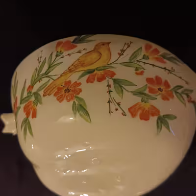 ست 7 تکه آجیل خوری سرامیکی هیوا طرح نارگل مدل رز کد 11312010