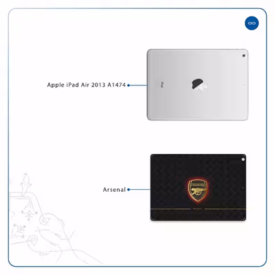 برچسب پوششی ماهوت مدل Arsenal مناسب برای تبلت اپل iPad Air 2013 A1474