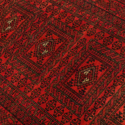 فرش دستبافت دو و نیم متری مدل نقشه بلوچ  کد 48.529