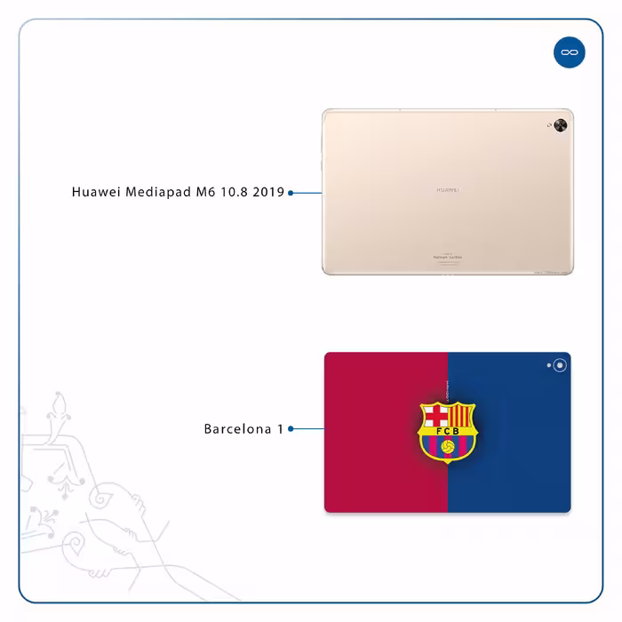 برچسب پوششی ماهوت مدل Barcelona مناسب برای تبلت هوآوی Mediapad M6 10.8 2019