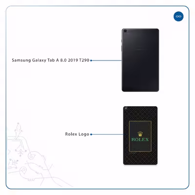 برچسب پوششی ماهوت مدل Rolex-Logo مناسب برای تبلت سامسونگ Galaxy Tab A 8.0 2019 T290