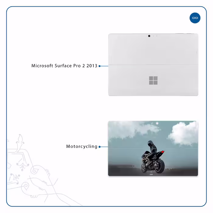 برچسب پوششی ماهوت مدل Motorcycling مناسب برای تبلت مایکروسافت Surface Pro 2 2013