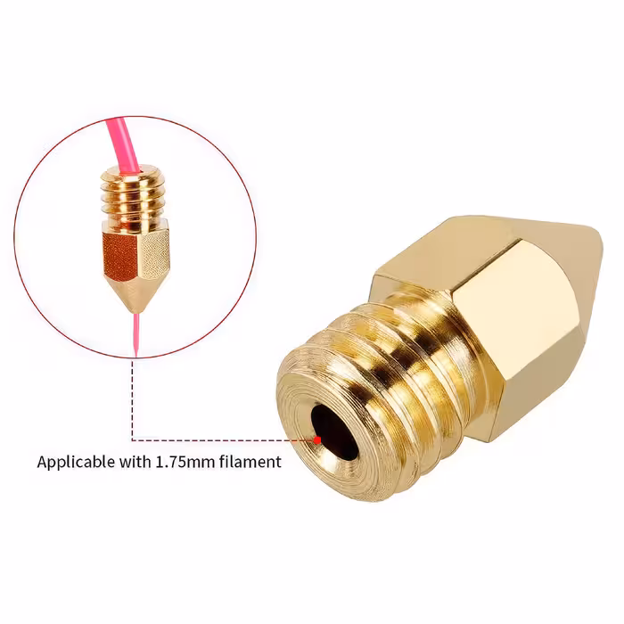 نازل پرینتر سه بعدی مدل MK8 کد brass02