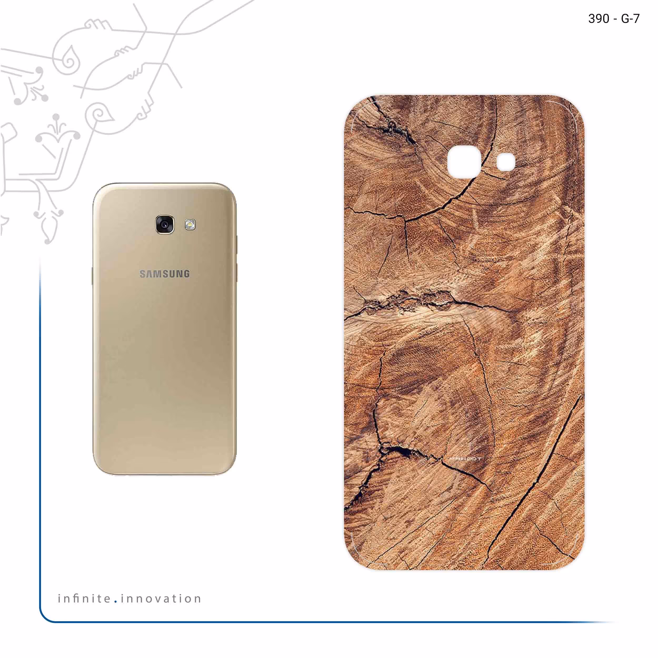 برچسب پوششی ماهوت مدل Wood Texture 5 مناسب برای گوشی موبایل سامسونگ Galaxy A7 2017