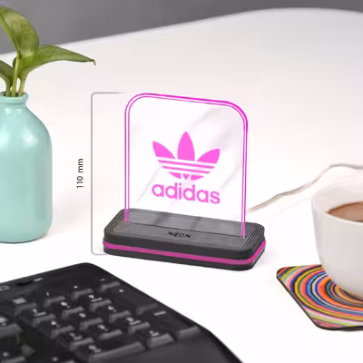 چراغ رومیزی نئون مدل DDS_PINK_AC