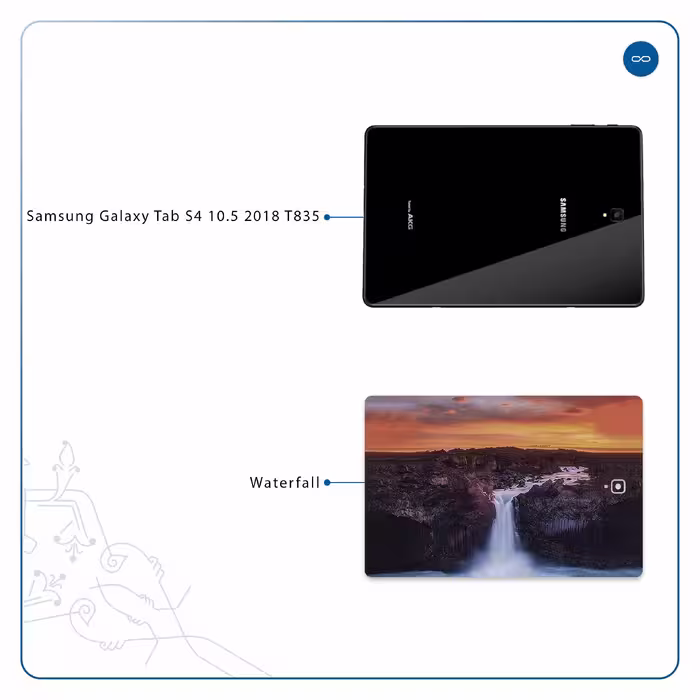 برچسب پوششی ماهوت مدل Waterfall مناسب برای تبلت سامسونگ Galaxy Tab S4 10.5 2018 T835