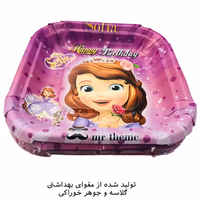 پیش دستی و لیوان یکبار مصرف مستر تم مدل سوفیا پلاس بسته 20 عددی