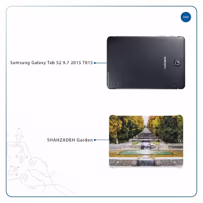 برچسب پوششی ماهوت مدل SHAHZADEH-Garden مناسب برای تبلت سامسونگ Galaxy Tab S2 9.7 2015 T815