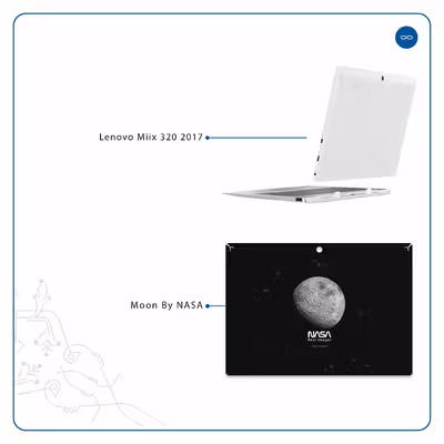 برچسب پوششی ماهوت مدل Moon-By-NASA مناسب برای تبلت لنوو Miix 320 2017