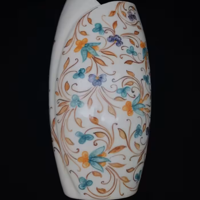 گلدان سرامیکی هیوا طرح پیچک ایستاده کد 11047651