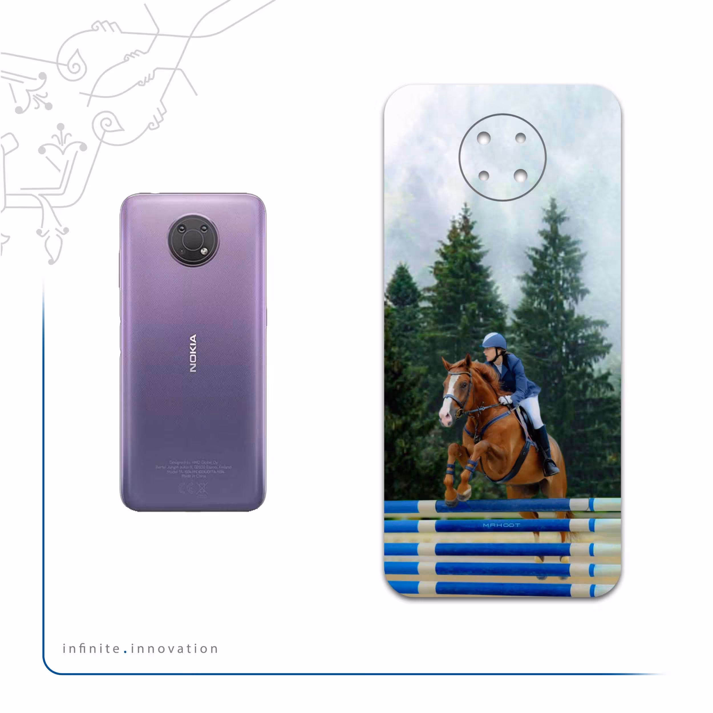 برچسب پوششی ماهوت مدل Equestrianism مناسب برای گوشی موبایل نوکیا G10
