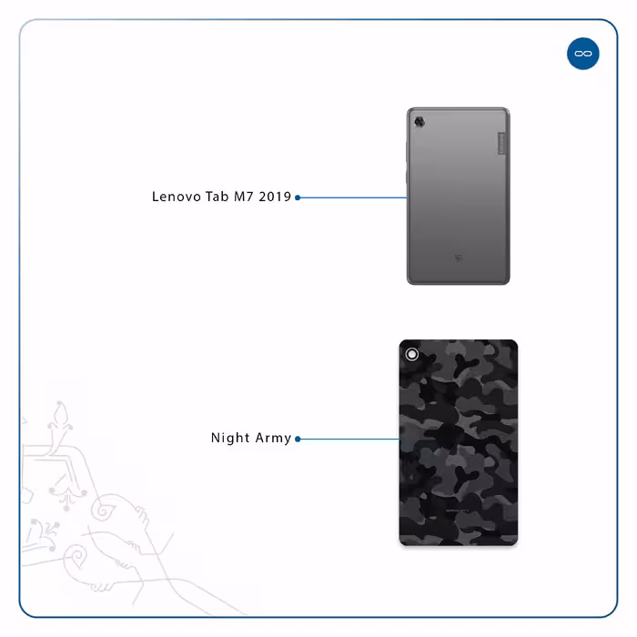 برچسب پوششی ماهوت مدل Night-Army مناسب برای تبلت لنوو Tab M7 2019