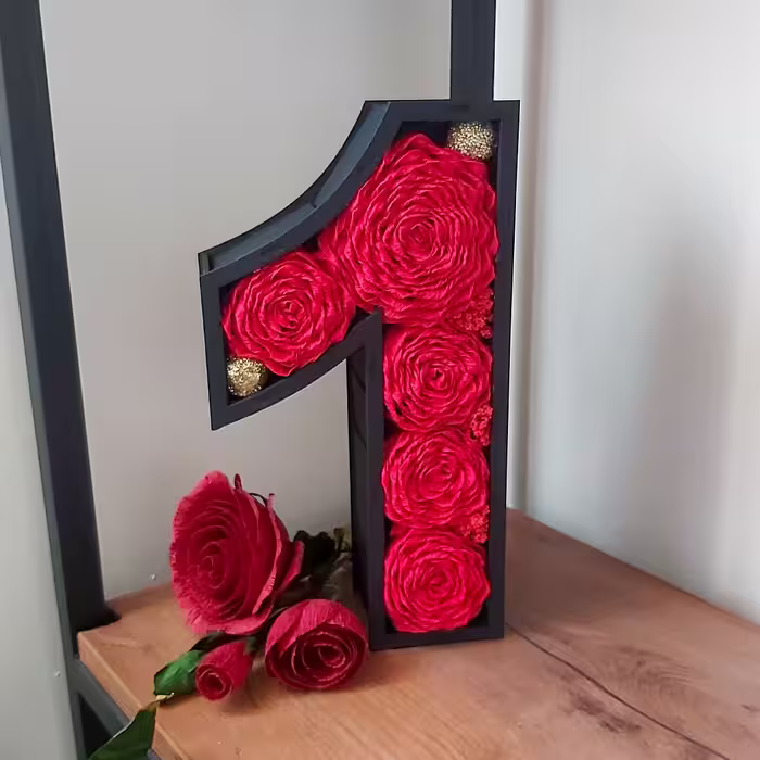 باکس گل مصنوعی مدل عدد 1