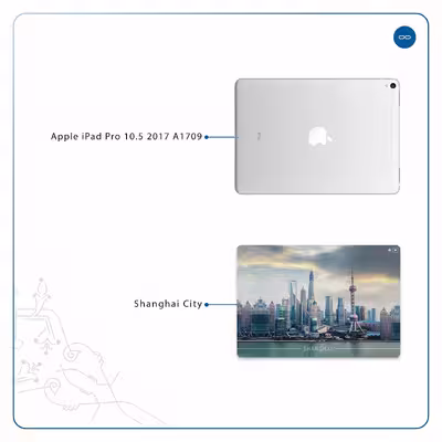 برچسب پوششی ماهوت مدل Shanghai City مناسب برای تبلت اپل iPad Pro 10.5 2017 A1709