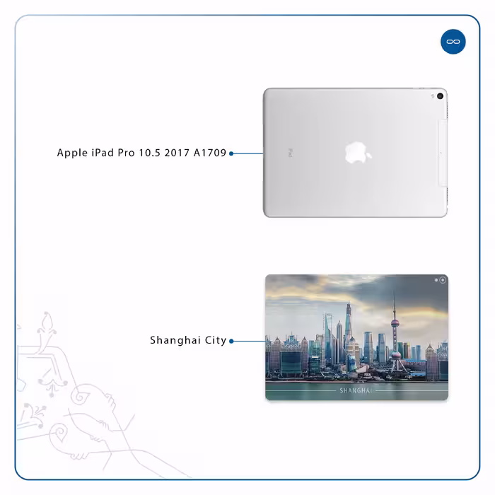 برچسب پوششی ماهوت مدل Shanghai City مناسب برای تبلت اپل iPad Pro 10.5 2017 A1709