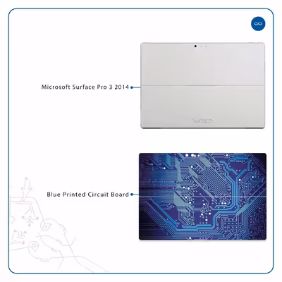 برچسب پوششی ماهوت مدل Blue Printed Circuit Board مناسب برای تبلت مایکروسافت Surface Pro 3 2014