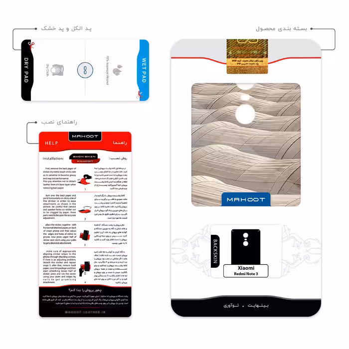 برچسب پوششی ماهوت مدل Strawberry Greenhouses مناسب برای گوشی موبایل شیائومی Redmi Note 3