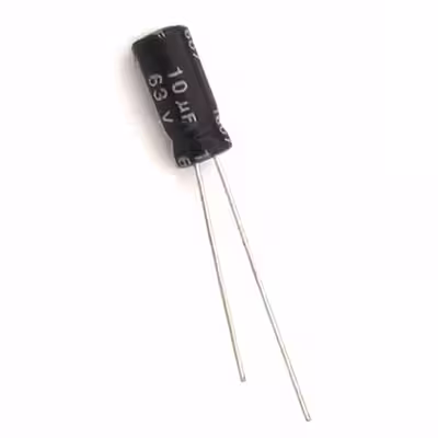 خازن الکترولیت 10 میکروفاراد مدل 63V-RUS بسته 3 عددی
