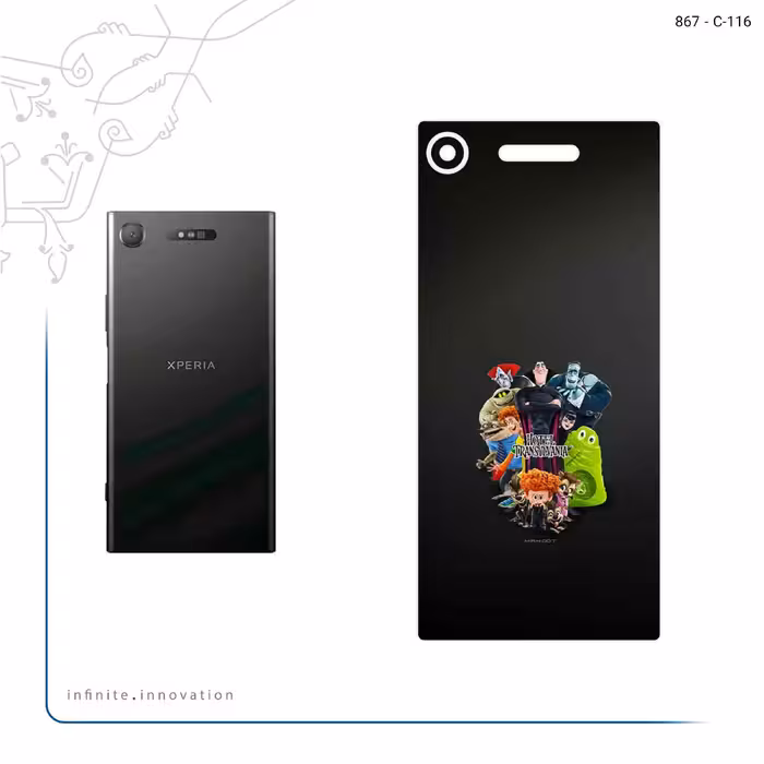 برچسب پوششی ماهوت مدل Hotel Transylvania مناسب برای گوشی موبایل سونی Xperia XZ1
