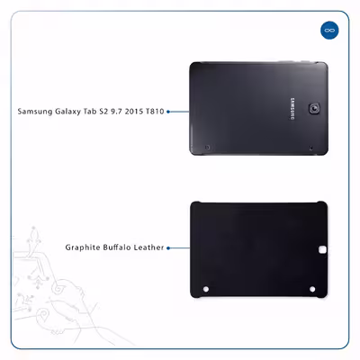 برچسب پوششی ماهوت مدل Graphite Buffalo Leather مناسب برای تبلت سامسونگ Galaxy Tab S2 9.7 2015 T810