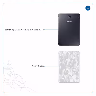برچسب پوششی ماهوت مدل Army-Snow مناسب برای تبلت سامسونگ Galaxy Tab S2 8.0 2015 T715