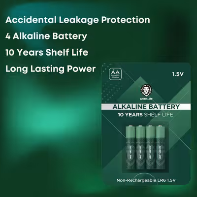 باتری نیم قلمی گرین لاین مدل MiniNCharge بسته چهار عددی