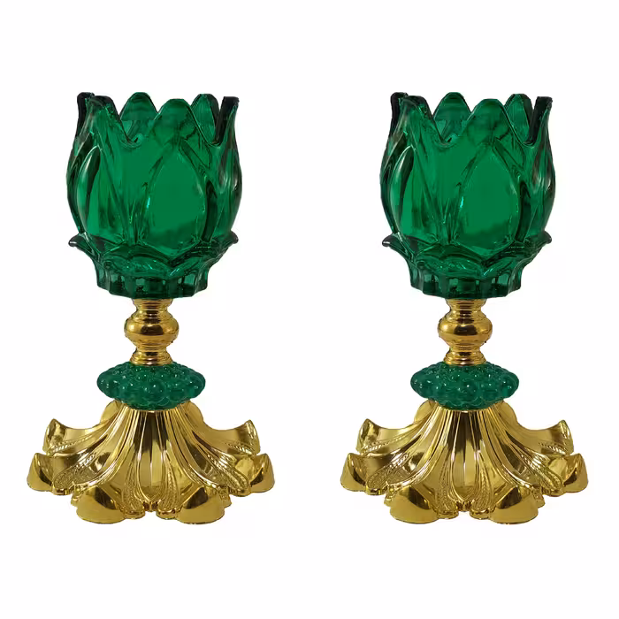 شمعدان مدل رومیزی آناناسی کد 031 بسته 2 عددی