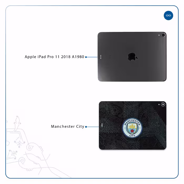برچسب پوششی ماهوت مدل Manchester-City مناسب برای تبلت اپل iPad Pro 11 2018 A1980