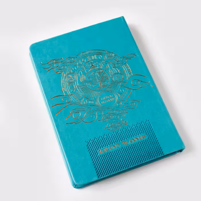 پلنر هفتگی چرمی طلاکوب آبی همیشه (HAMYSHEH)