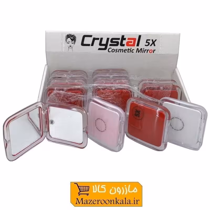 آینه آرایشی مگنتی مربع 2 طرفه، یکطرف بزرگنمایی 5 برابر ZAY-004