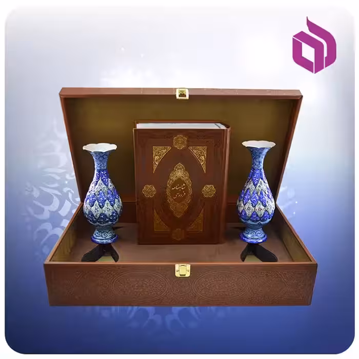 كليات شاهنامه وزيری با دو گلدان مينا 20