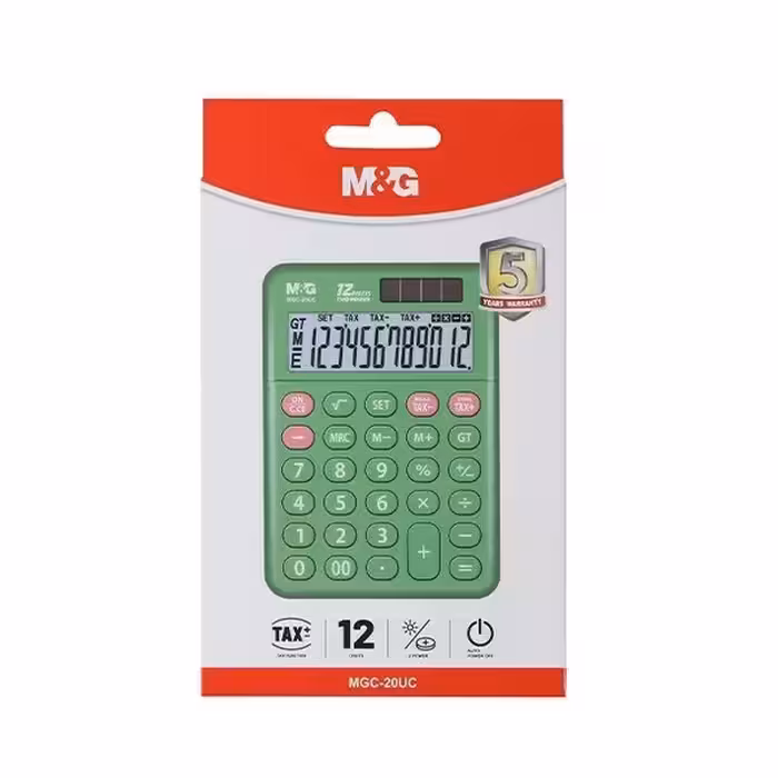 ماشین حساب سبز ام جی کد MGC-20UC