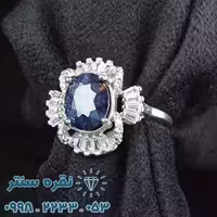انگشتر جواهری یاقوت کبود زنانه