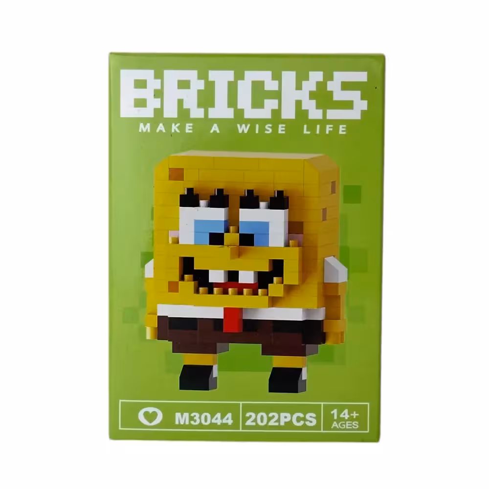 لگو بریکس شخصیت باب اسفنجی  202 قطعه کد NO.M3044