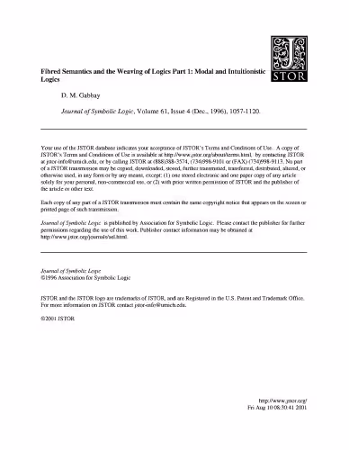 خرید و دانلود نسخه کامل کتاب Fibred Semantics and the Weaving of Logics Part 1: Modal and Intuitionistic Logics [paper]
