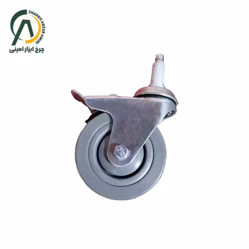 چرخ فروشگاهی بوشی B پینی گردان ترمزدار قطر 100 میلی متر